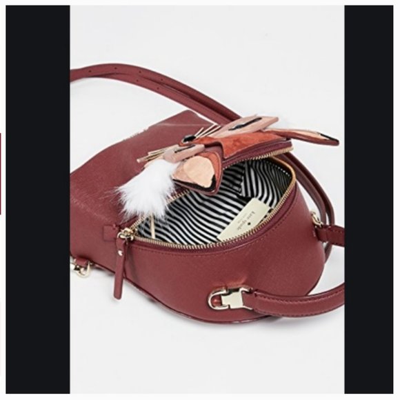 kate spade So Foxy Fox Binx Backpack purse crossbody bag nwot - Picture 6 of 8